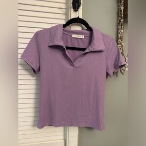 Wild Love Crop Collared Tee